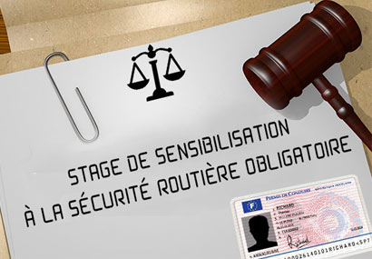 stage de sensibilisation à la sécurité routière obligatoire demandé par le tribunal